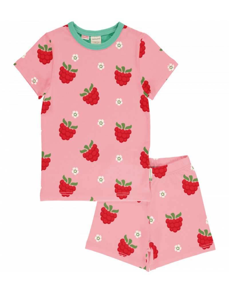 Maxomorra Maxomorra - Pyjama Set SS, Raspberry (3-10j)