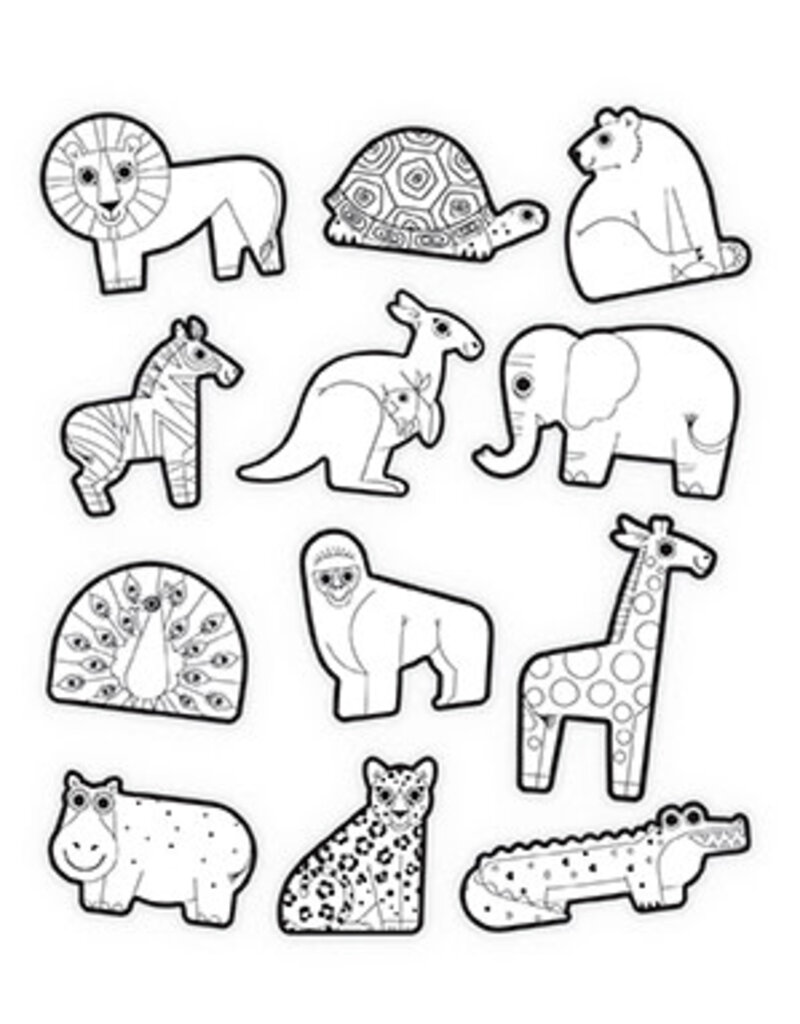 Crocodile Creek Crocodile Creek - Coloring stickers, Animals