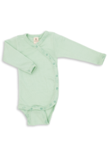 Engel Engel - Baby-body, ls, kimono, wol/zijde, pastel mint (0-2j)