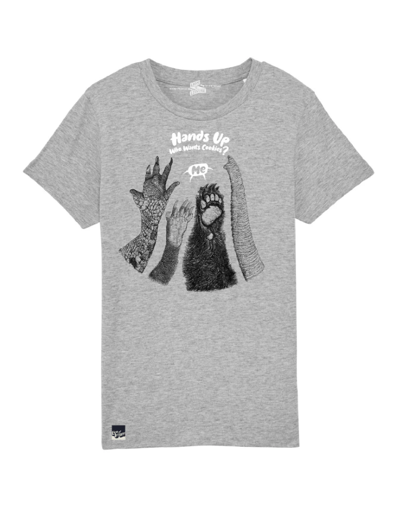 Lion of Leisure Lion of Leisure - T-shirt Hands up, Grey (3-14j)