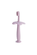 Mushie Mushie - Silicone training toothbrush flower, Soft lilac