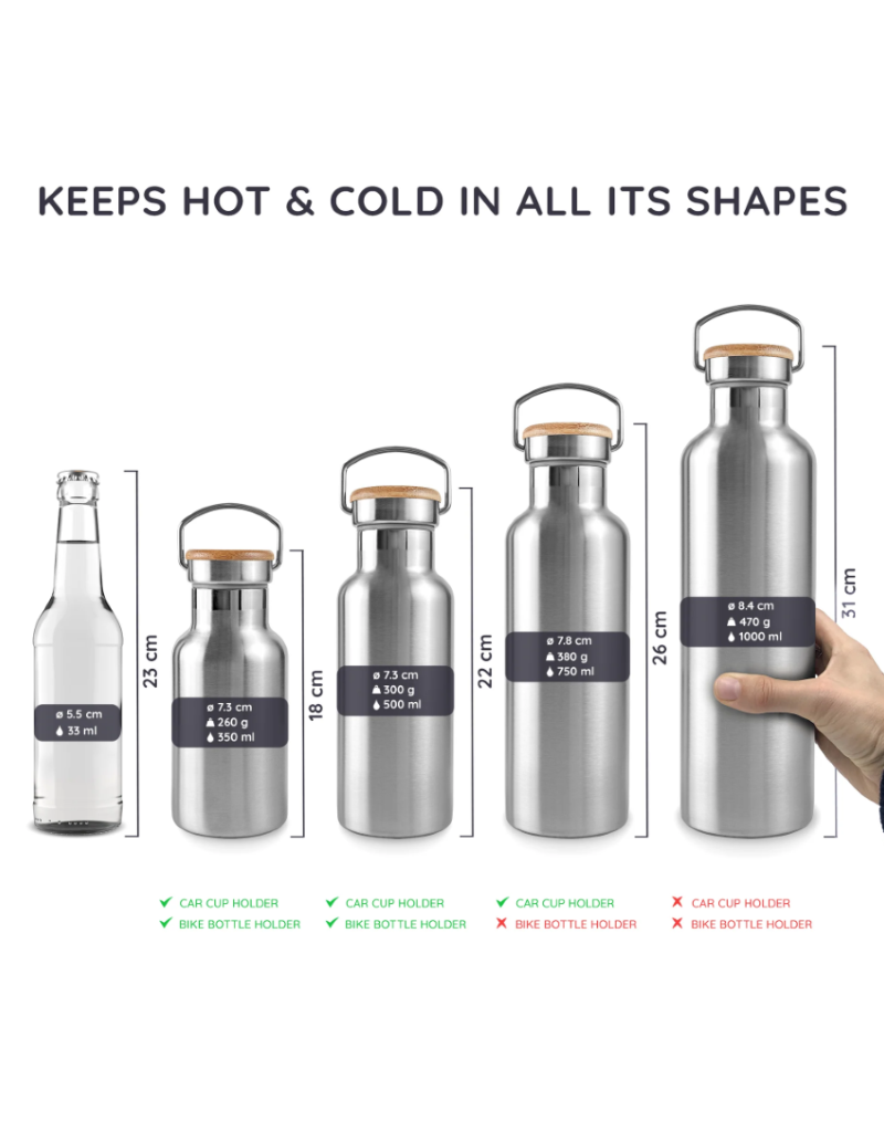 Bambaw Bambaw - Insulated stainless steel bottle, 500ml