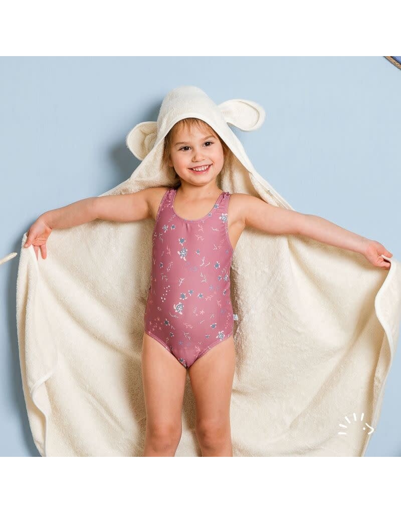 Iobio Iobio - UV swimsuit, Turtle mauve (3-10j)