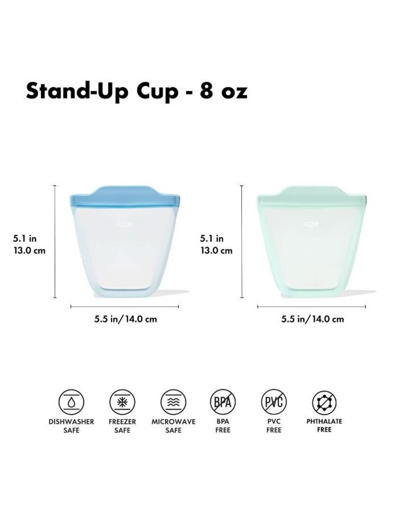 Oxo Tot Oxo tot - Silicone Reusable bag 2-piece stand-up cup set