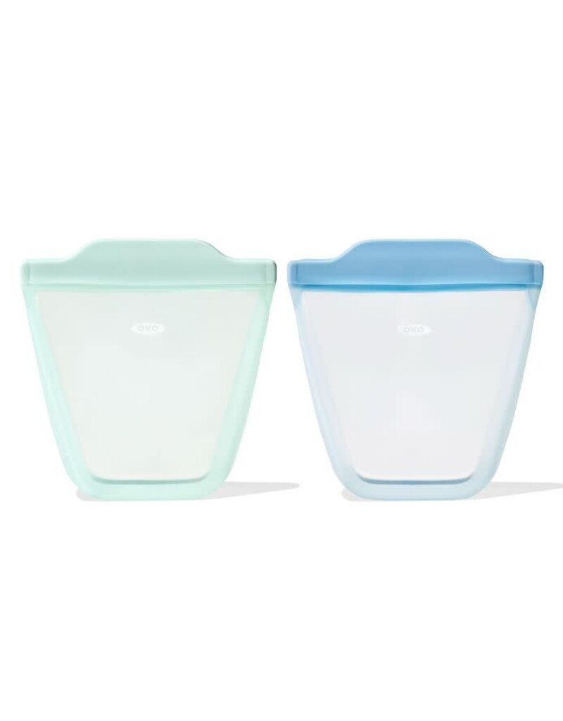 Oxo Tot Oxo tot - Silicone Reusable bag 2-piece stand-up cup set