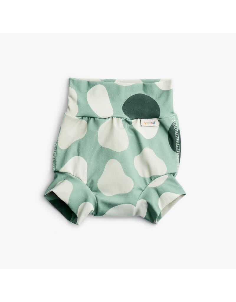 Vimse Vimse - Swim Diaper High Waist, Green shapes