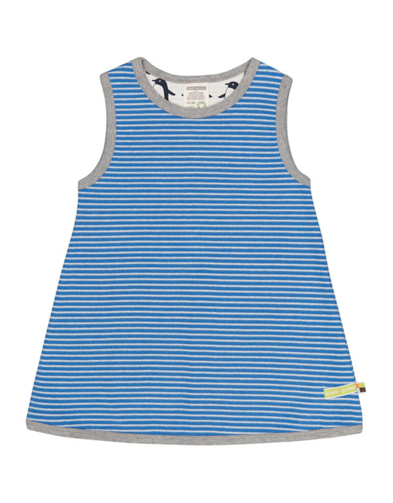 Loud+Proud Loud+Proud - Kleid ringel, cobalt/white (3-16j)