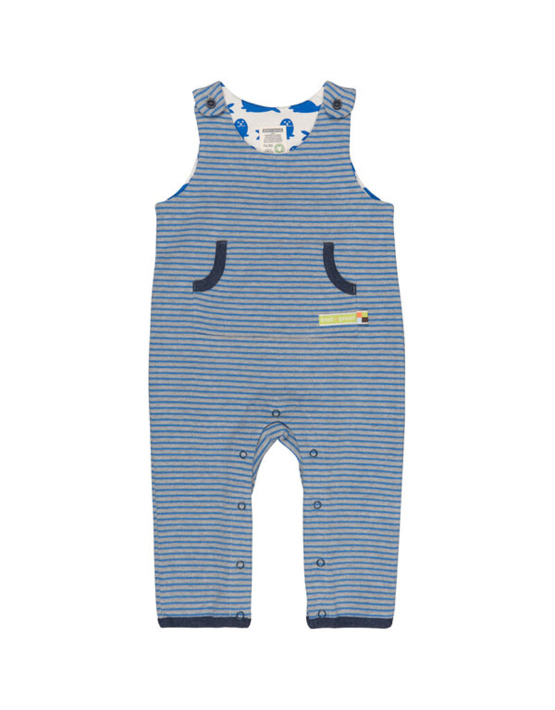 Loud+Proud Loud+Proud - Strampler ringel, grey/cobalt (0-2j)