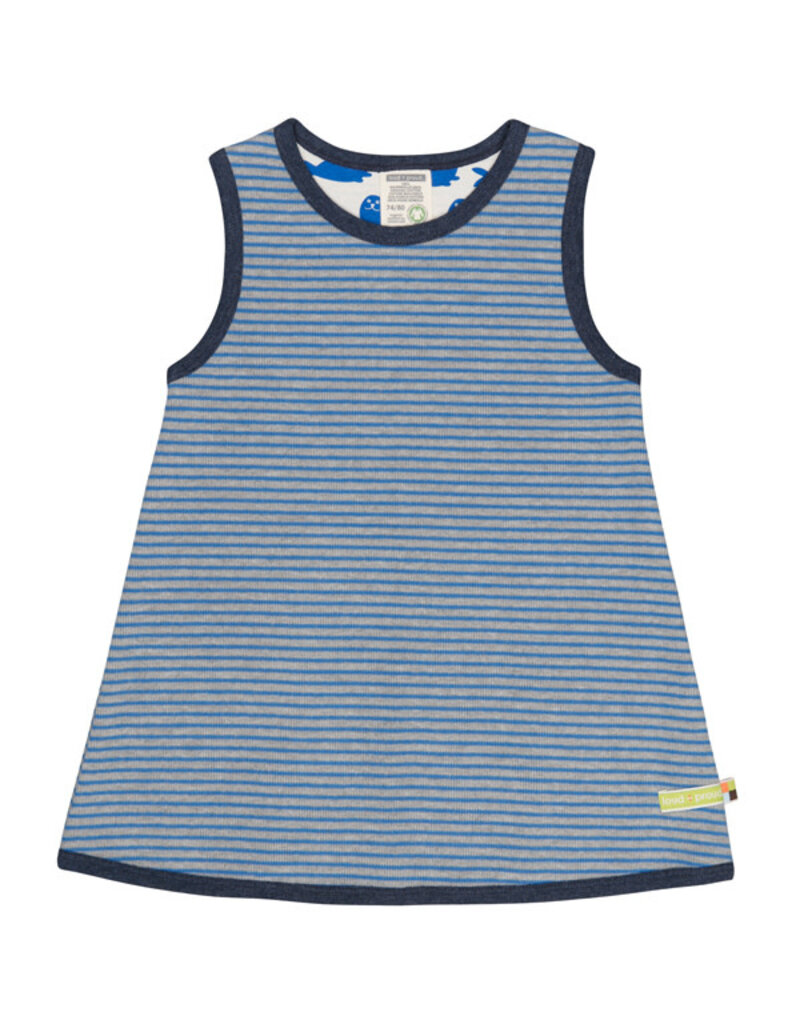 Loud+Proud Loud+Proud - Kleid ringel, grey/cobalt (3-16j)