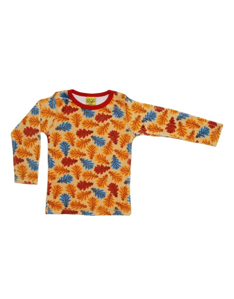 DUNS Sweden Duns Sweden - Velour Top LS Leaf, Sahara Sun (3-16j)