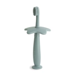 Mushie Silicone kindertandenborstel, Cambridge blue