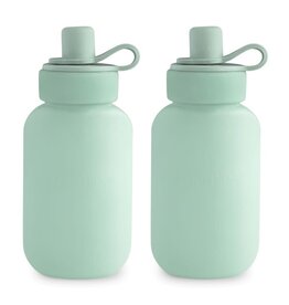 Mushie Silicone puree pouches, Cambridge blue