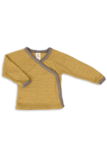 Engel Engel - Shirt ls kimono, wool/silk, saffron/walnut (0-2j)