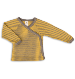 Engel Kimonoshirt, saffron/walnut (0-2j)