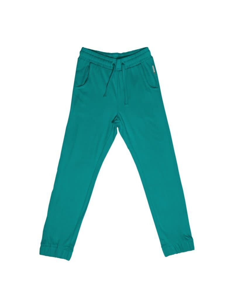 Maxomorra Maxomorra - Pants Sweat, Petrol (0-2j)