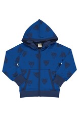 Maxomorra Maxomorra - Hoodie zipper lined, Mono Panther (3-10j)