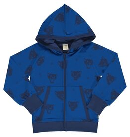 Maxomorra Hoodie met rits, Mono Panther (3-10j)
