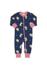 Maxomorra Maxomorra - Rompersuit zipper LS, Unicorn (0-2j)