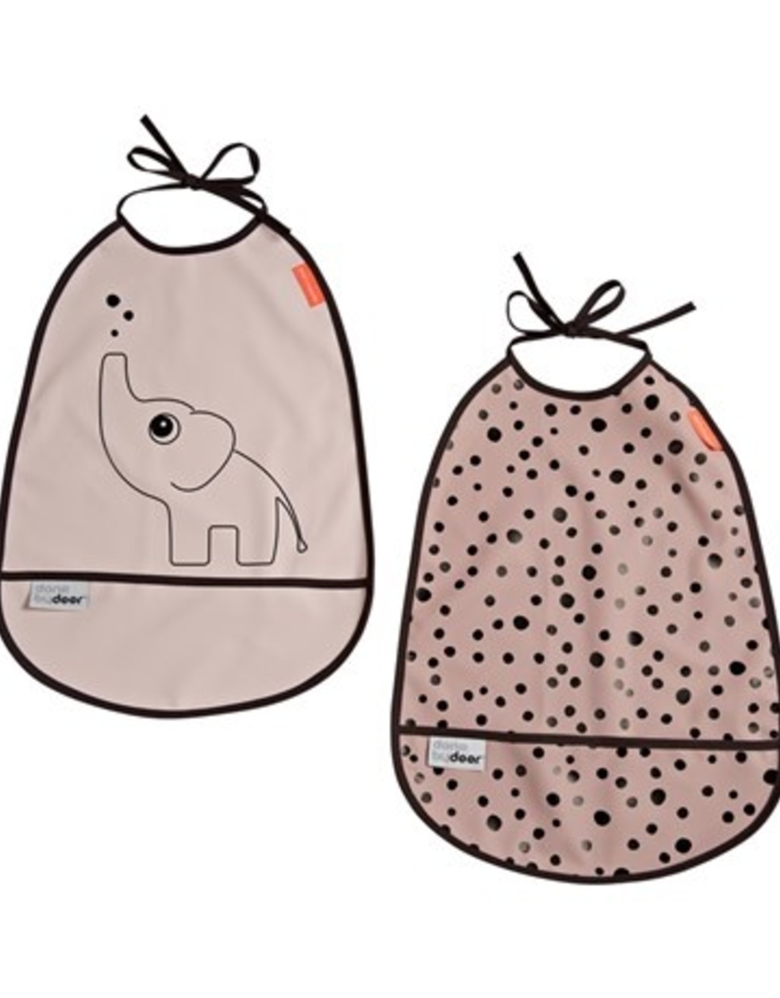 Done by Deer DbyD Food Bibs 2 pack pink