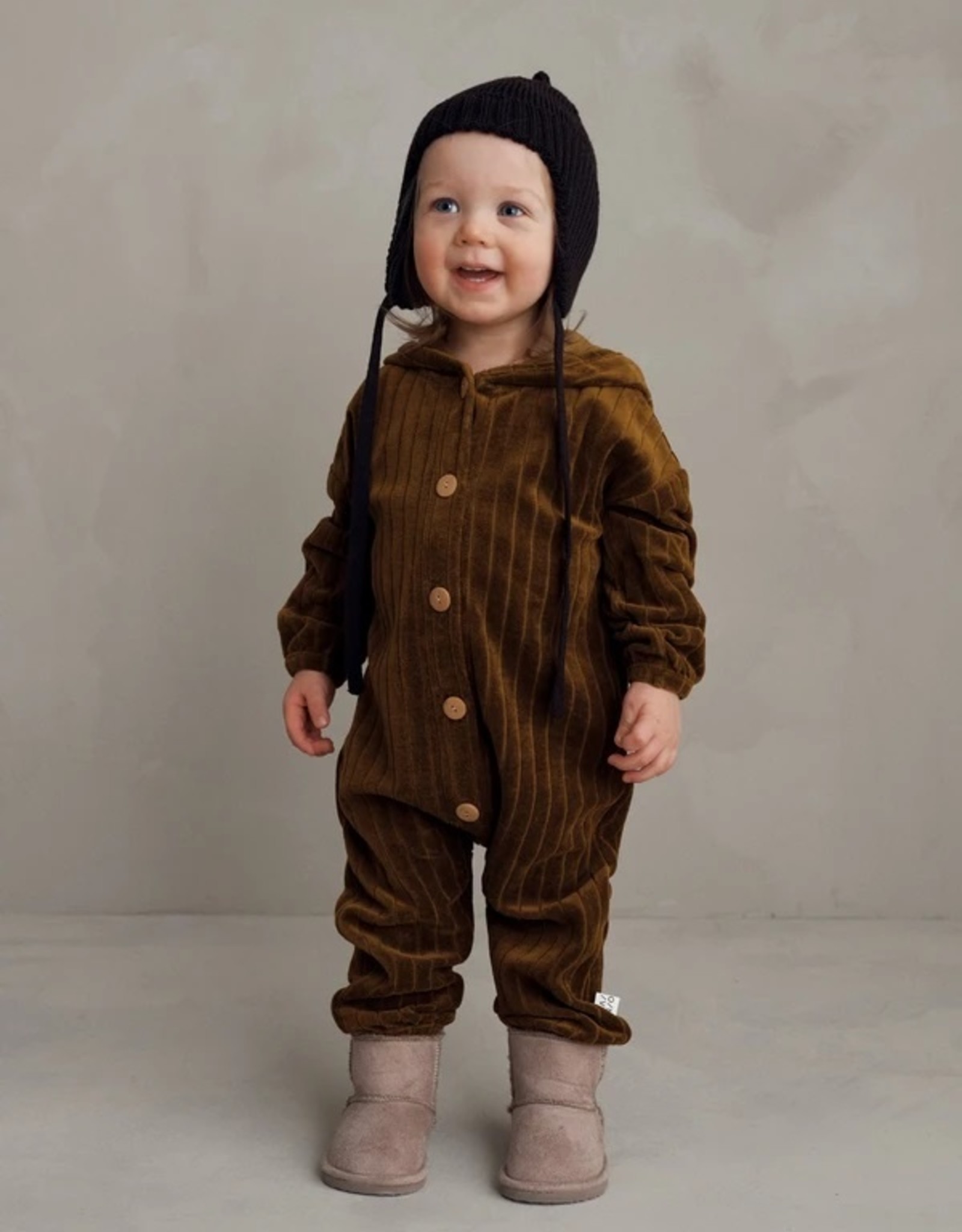 Mai Nio Mai Velour Jumpsuit Brown