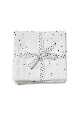 Done by Deer DONE BY DEER BURP CLOTH 2PACK DOTS - WHITE