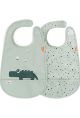 Done by Deer DONE BY DEER BIB VELCRO 2PACK - CROCO GREEN