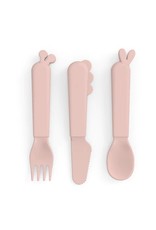 DONE BY DEER KIDDISH CUTLERY SET - POWDER