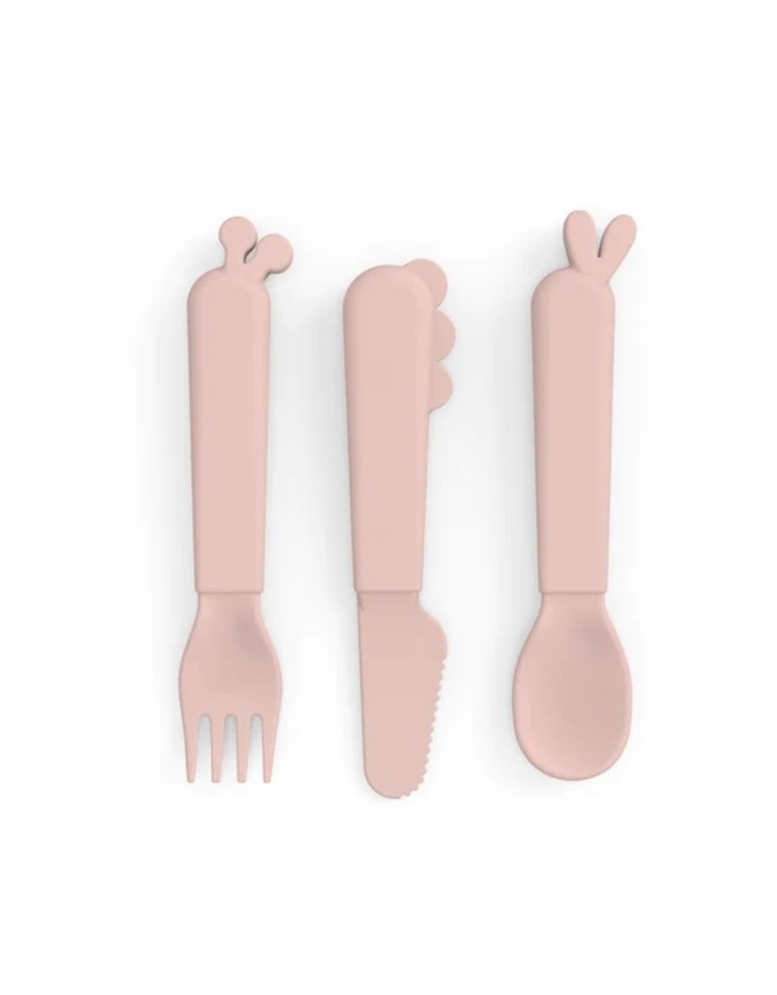 DONE BY DEER KIDDISH CUTLERY SET - POWDER