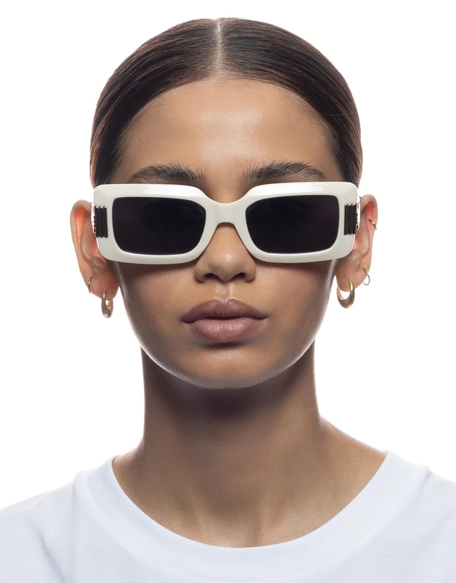 Le Specs LE SPECS ORION RIDGE SUNGLASSES - OFF WHITE