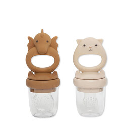 Konges Sløjd KONGES SLØJD FRUIT PACIFIER DRAGON - CARAMEL/SUNKISS