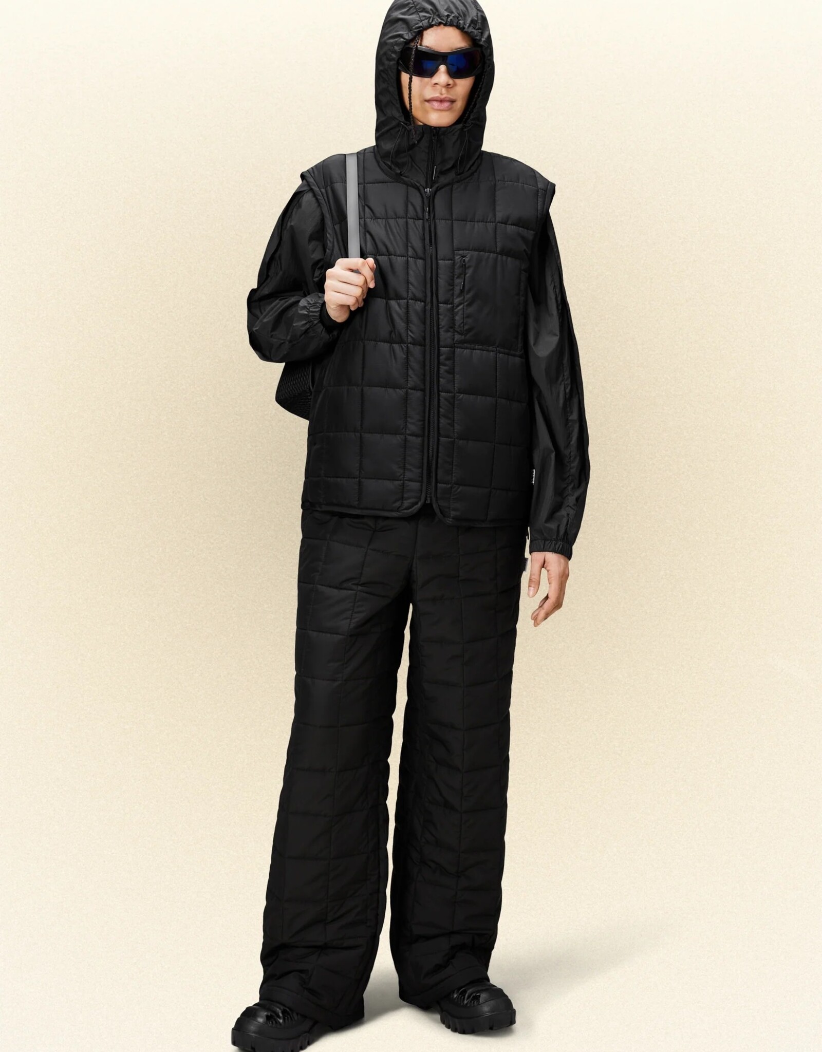 RAINS RAINS LINER VEST - BLACK