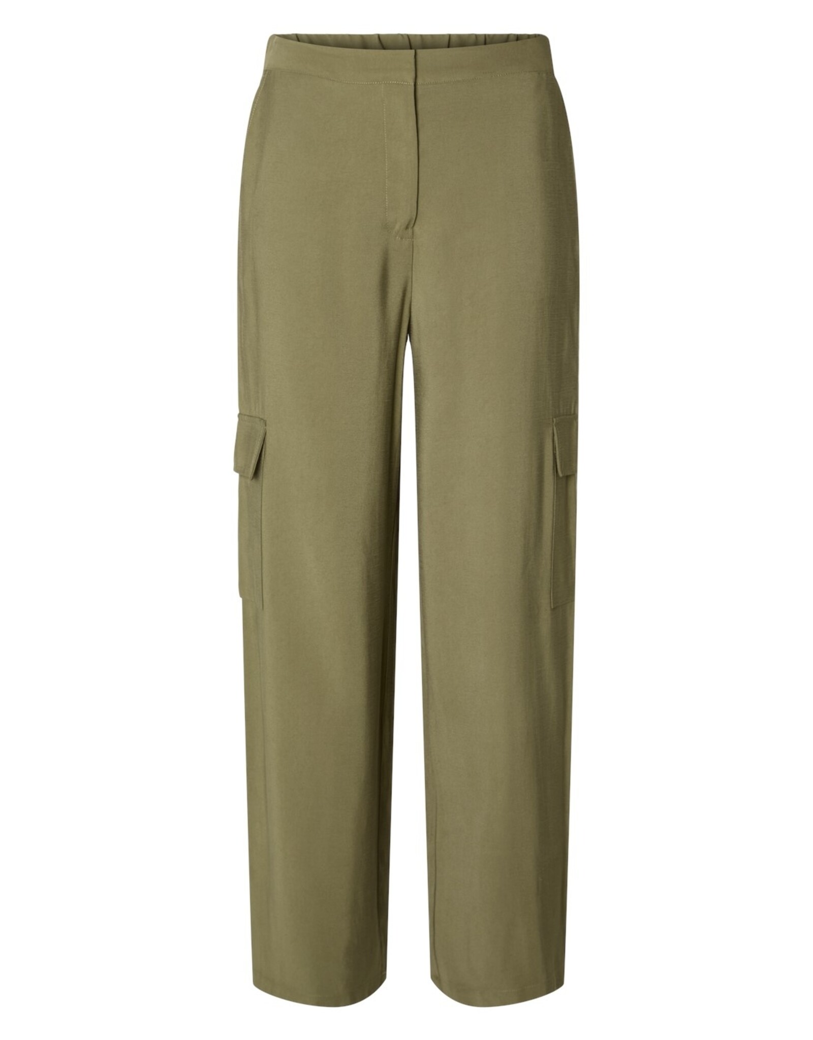 Selected Femme SELECTED FEMME EMBERLY PANTS - DUSTY GREEN