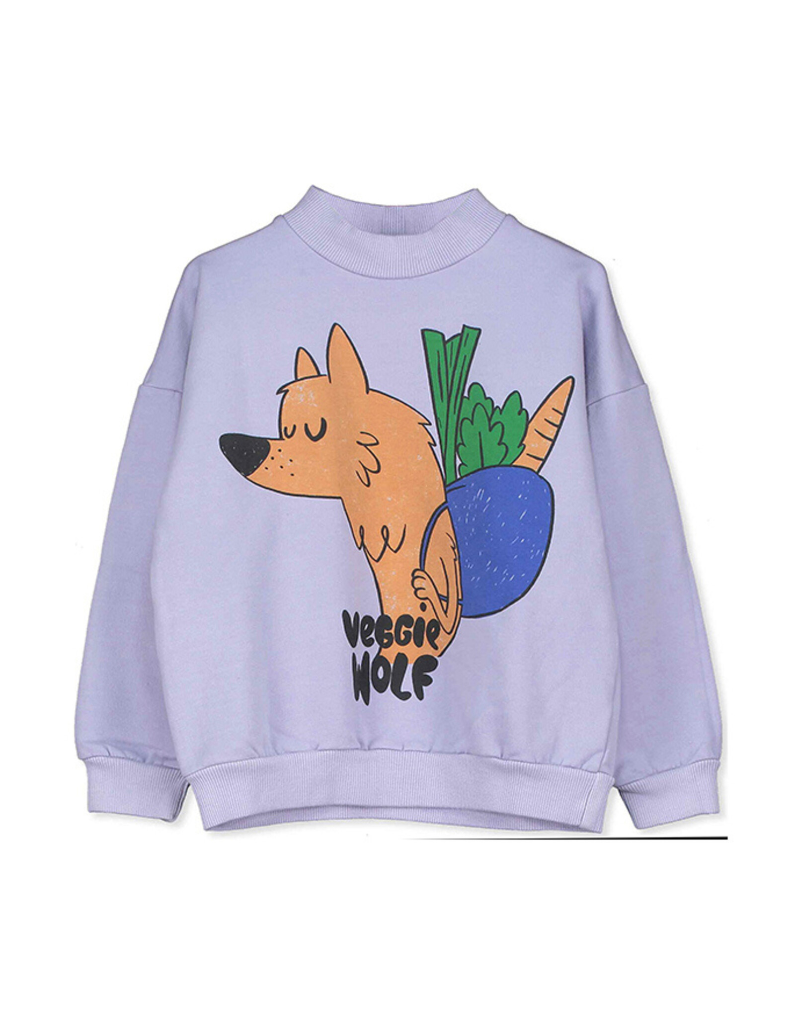 LOTIE KIDS VEGGIE WOLF SWEATSHIRT - MAUVE