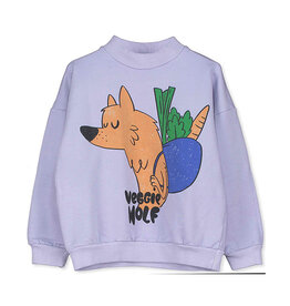 LOTIE KIDS VEGGIE WOLF SWEATSHIRT - MAUVE