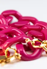 Vanessa Baroni VANESSA BARONI FLAT CHAIN BRACELET - FUCHSIA