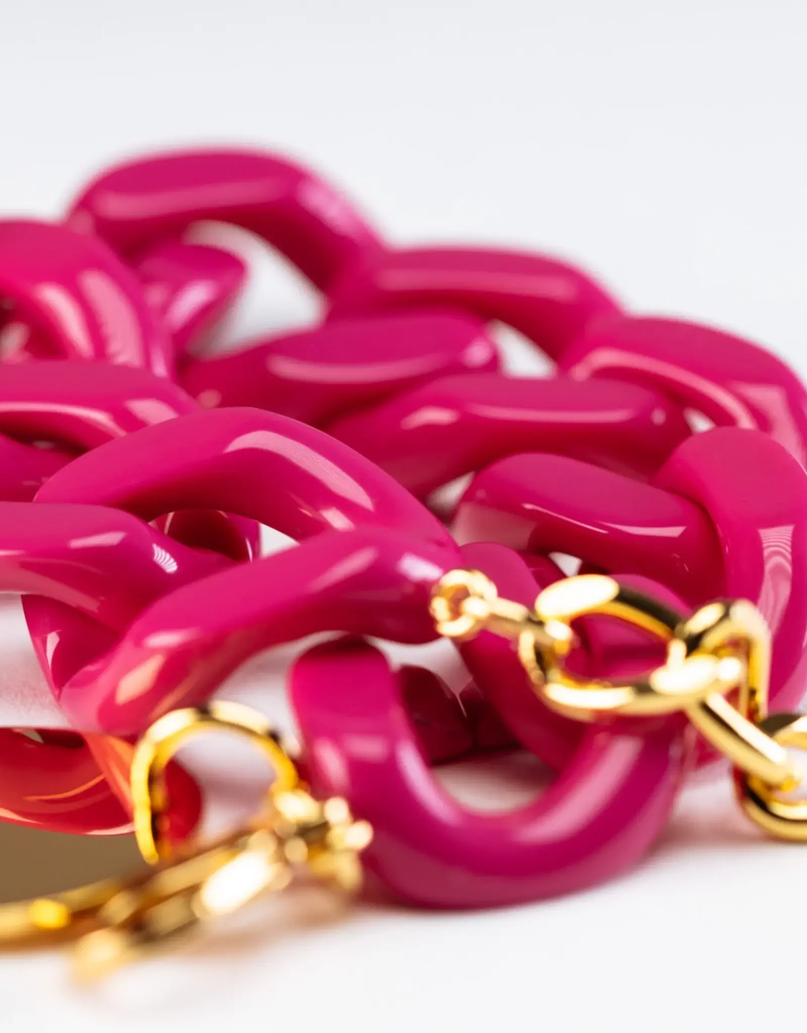 Vanessa Baroni VANESSA BARONI FLAT CHAIN BRACELET - FUCHSIA