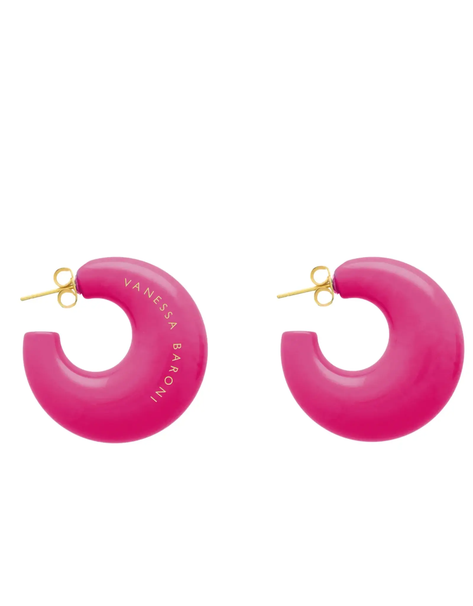 Vanessa Baroni VANESSA BARONI MOON EARRINGS - FUSCHIA