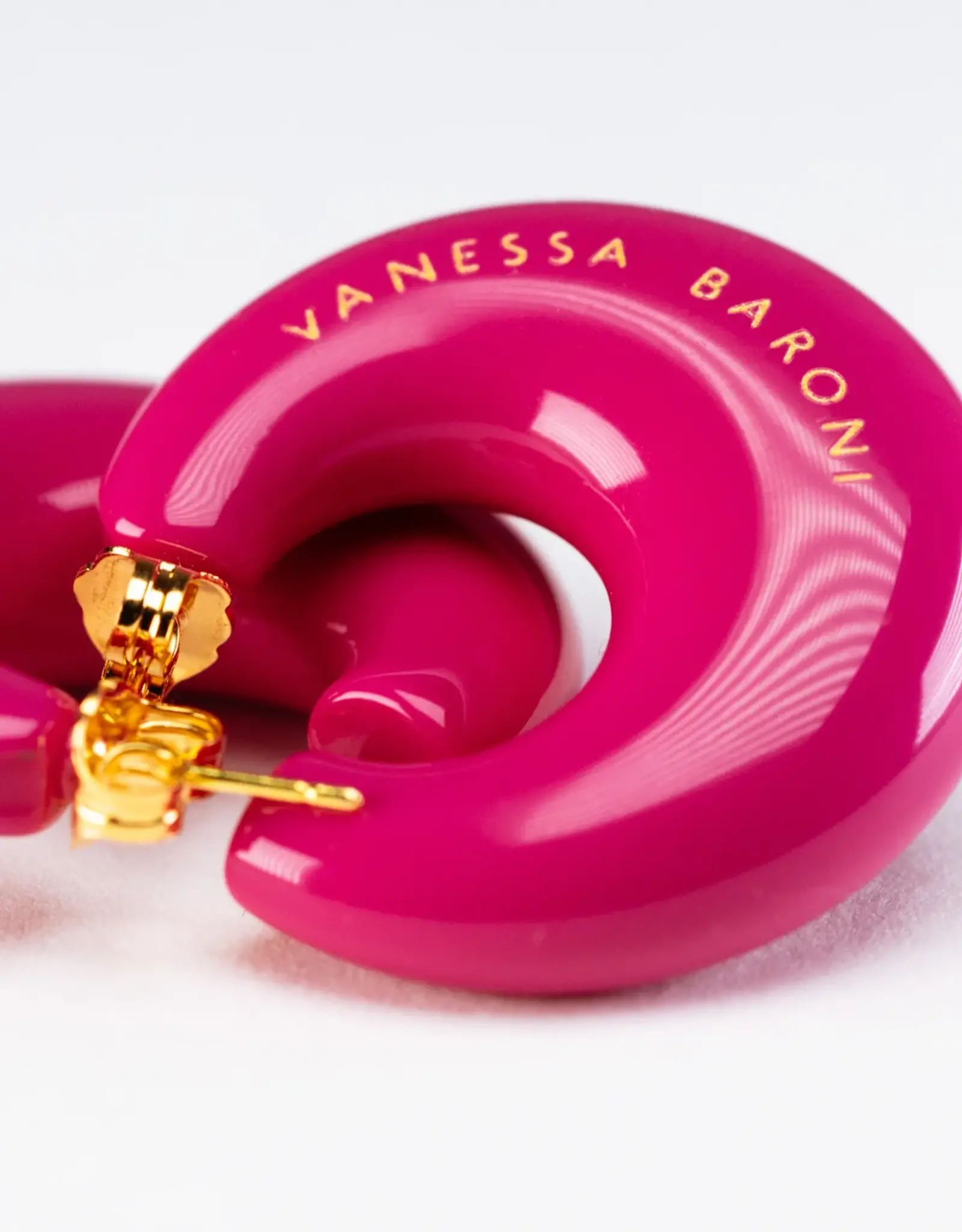 Vanessa Baroni VANESSA BARONI MOON EARRINGS - FUSCHIA