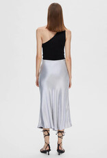 Selected Femme SELECTED FEMME SILVA MIDI SKIRT - SILVER