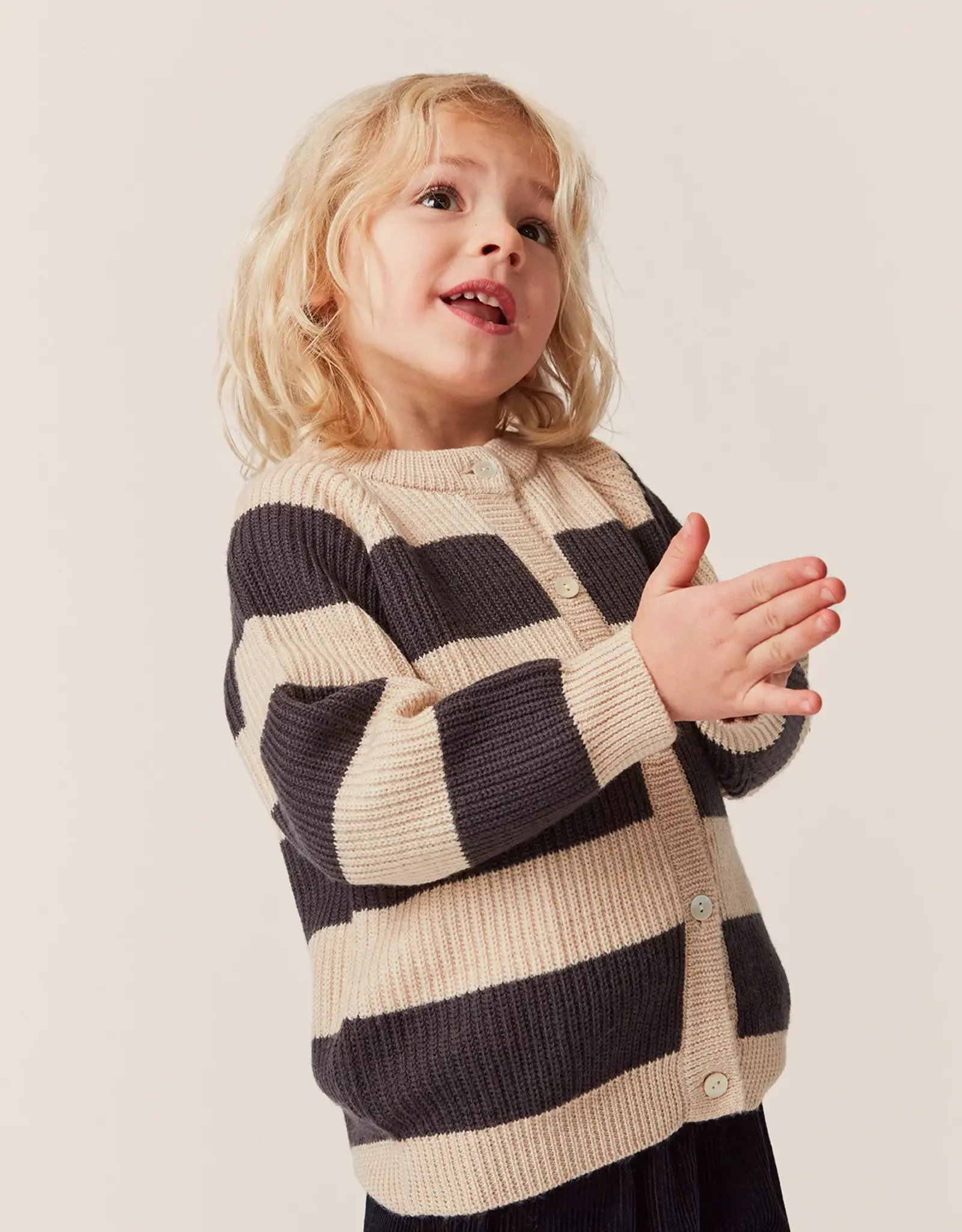 Konges Sløjd KONGES SLØJD VITUM KNIT CARDIGAN - MAGNET STRIPE