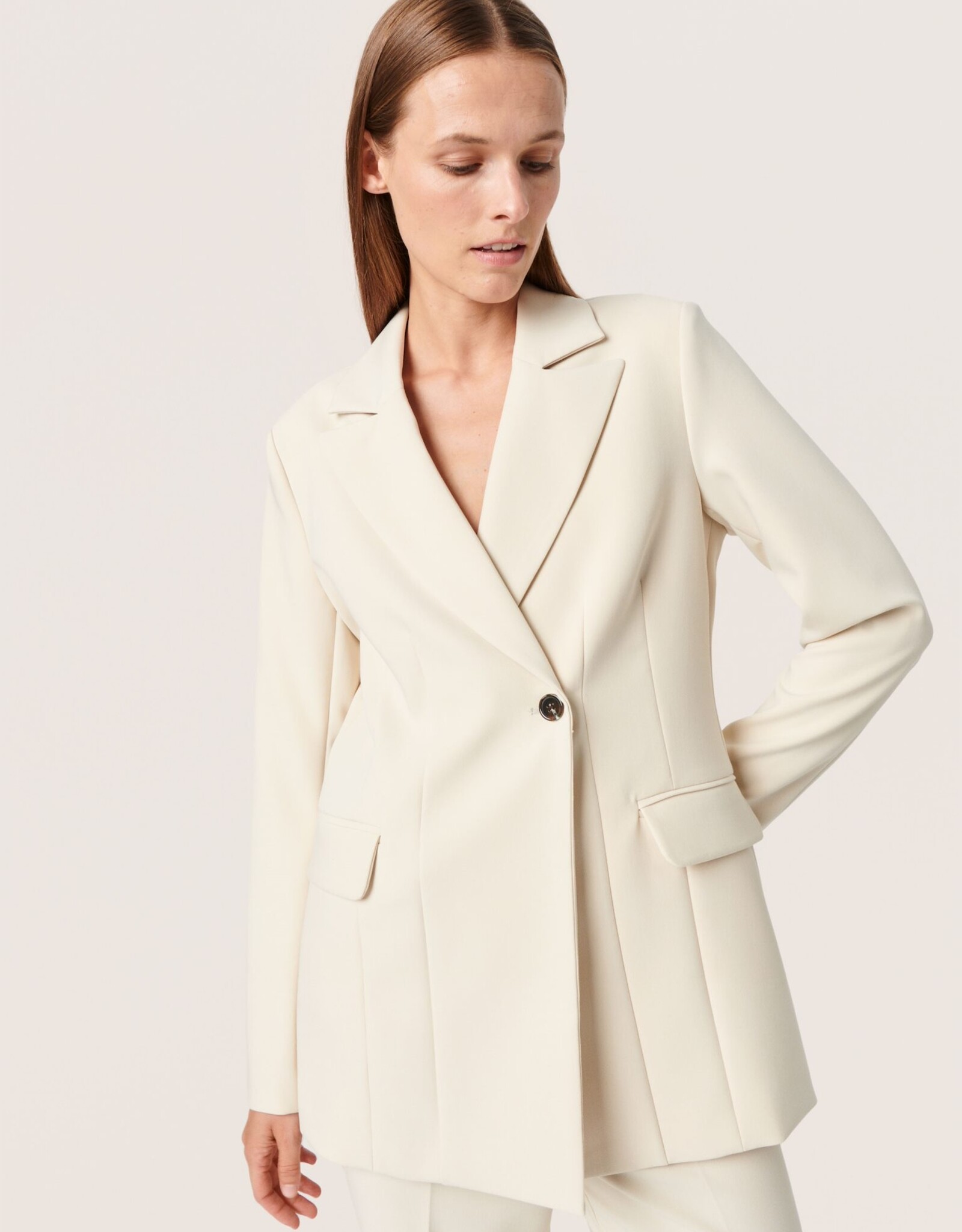 Soaked SOAKED IN LUXURY CORINNE BLAZER - SANDSHELL