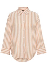 Soaked SOAKED IN LUXURY GISELLE SHIRT - TANGARINE STRIPE