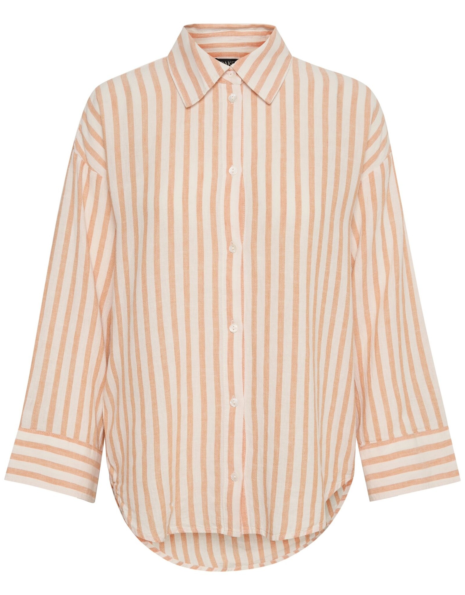 Soaked SOAKED IN LUXURY GISELLE SHIRT - TANGARINE STRIPE