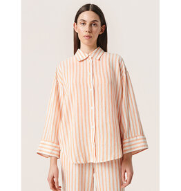 Soaked SOAKED IN LUXURY GISELLE SHIRT - TANGARINE STRIPE