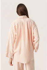 Soaked SOAKED IN LUXURY GISELLE SHIRT - TANGARINE STRIPE