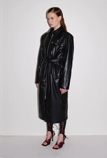 Won Hundred WON HUNDRED ZELDA IMITATION LEATHER COAT - BLACK