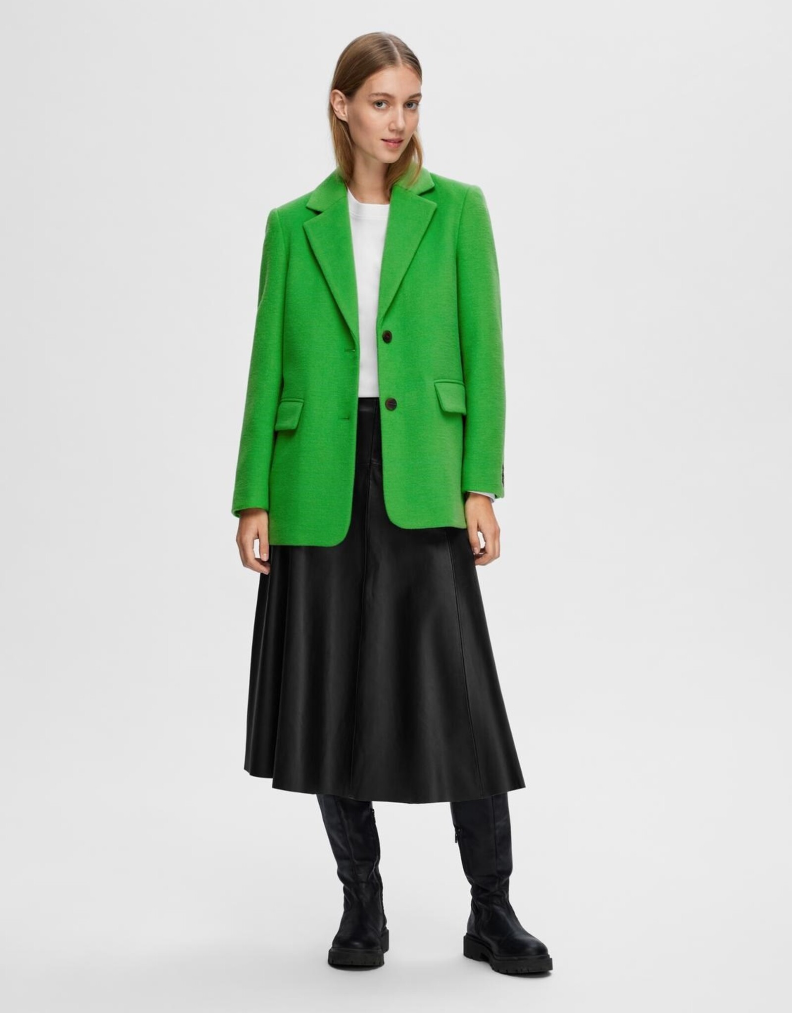 Selected Femme SELECTED FEMME SASJA WOOL BLAZER - CLASSIC GREEN