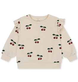 Konges Sløjd KONGES SLØJD LOU FRILL SWEATER - GRAND CHERISE