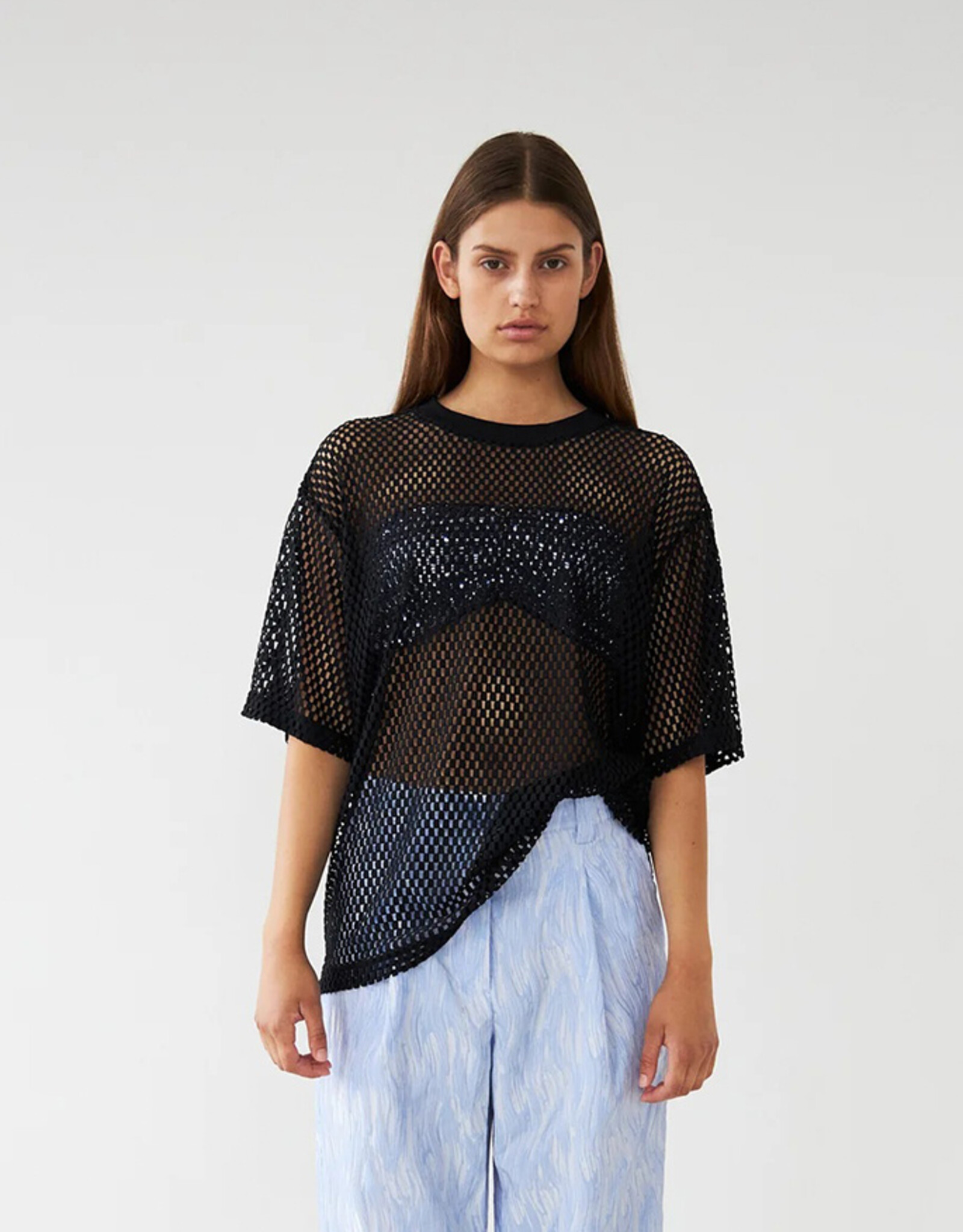 STELLA NOVA MESH TSHIRT - BLACK