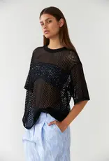 STELLA NOVA MESH TSHIRT - BLACK